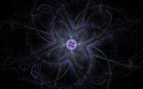 Digital generated image in the form of abstract geometric shapes of various s Stock Illustration