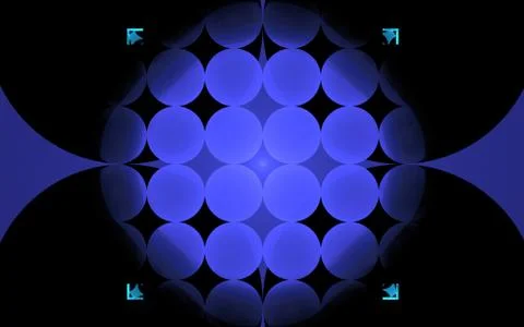 Digital generated image in the form of abstract geometric shapes of various s Stock Illustration