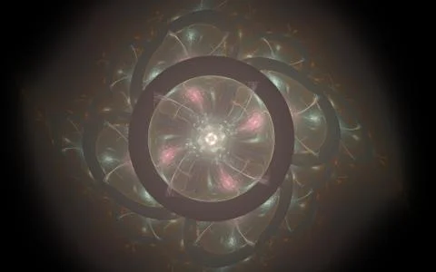 Digital generated image in the form of abstract geometric shapes of various s Stock Illustration