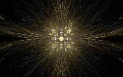 Digital generated image in the form of abstract geometric shapes of various s Stock Illustration