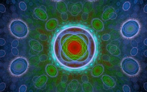 Digital generated image in the form of abstract geometric shapes of various s Stock Illustration