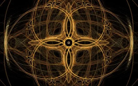 Digital generated image in the form of abstract geometric shapes of various s Stock Illustration