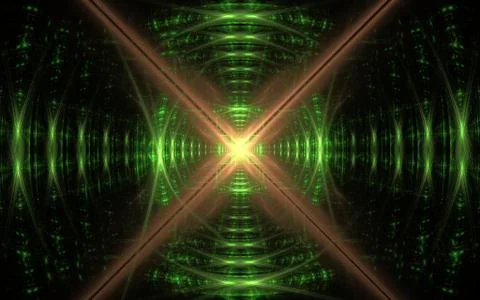 Digital generated image in the form of abstract geometric shapes of various s Stock Illustration