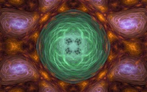 Digital generated image in the form of abstract geometric shapes of various s Stock Illustration