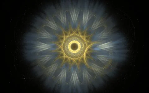 Digital generated image in the form of abstract geometric shapes of various s Stock Illustration