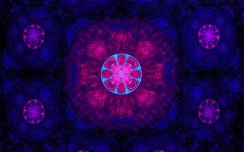 Digital generated image in the form of abstract geometric shapes of various s Stock Illustration