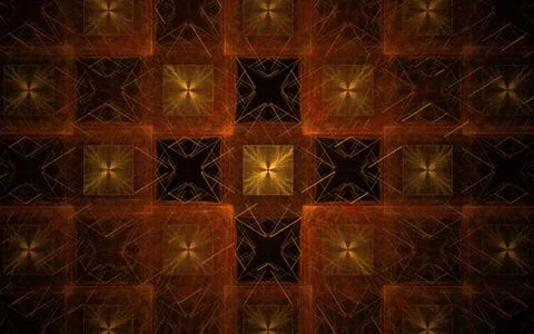 Digital generated image in the form of abstract geometric shapes of various s Stock Illustration