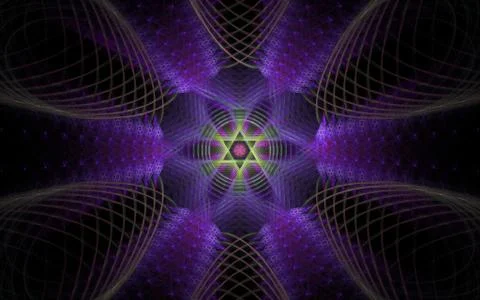 Digital generated image in the form of abstract geometric shapes of various s Stock Illustration