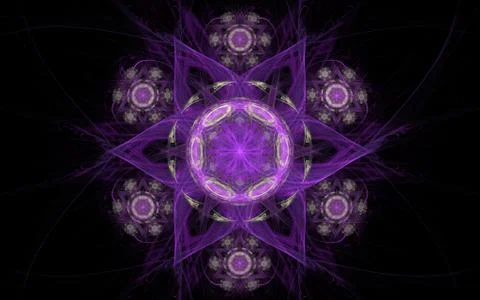 Digital generated image in the form of abstract geometric shapes of various s Stock Illustration