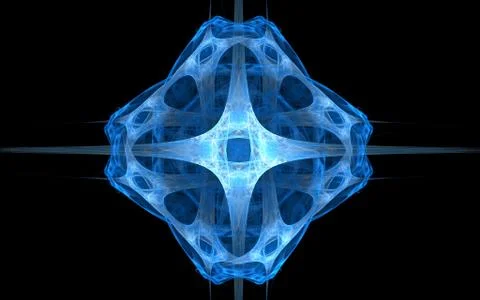 Digital generated image in the form of abstract geometric shapes of various s Stock Illustration