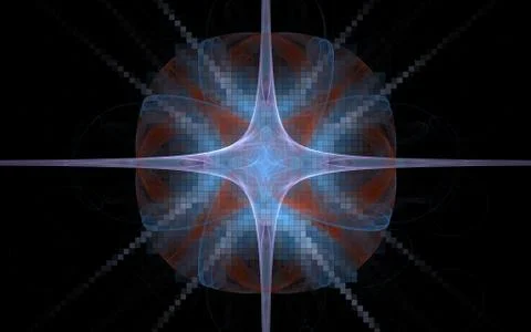 Digital generated image in the form of abstract geometric shapes of various s Stock Illustration