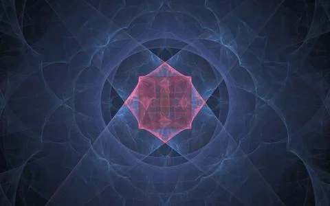 Digital generated image in the form of abstract geometric shapes of various s Stock Illustration