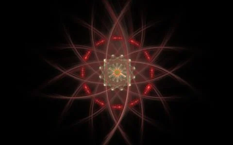 Digital generated image in the form of abstract geometric shapes of various s Stock Illustration