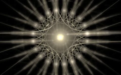 Digital generated image in the form of abstract geometric shapes of various s Stock Illustration