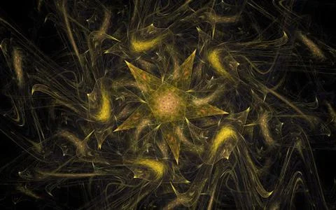 Digital generated image in the form of abstract geometric shapes of various s Stock Illustration