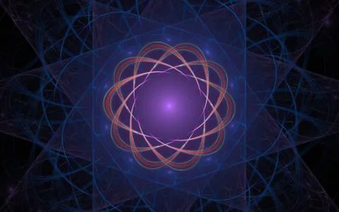 Digital generated image in the form of abstract geometric shapes of various s Stock Illustration