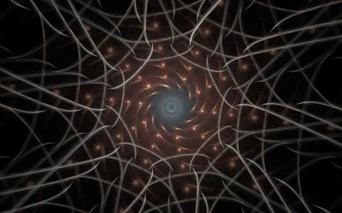 Digital generated image in the form of abstract geometric shapes of various s Stock Illustration