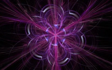 Digital generated image in the form of abstract geometric shapes of various s Stock Illustration