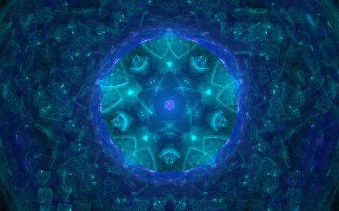 Digital generated image in the form of abstract geometric shapes of various s Stock Illustration