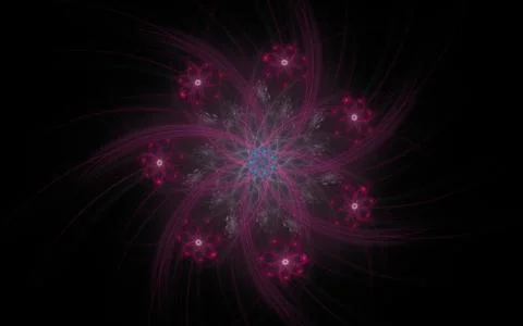 Digital generated image in the form of abstract geometric shapes of various s Stock Illustration