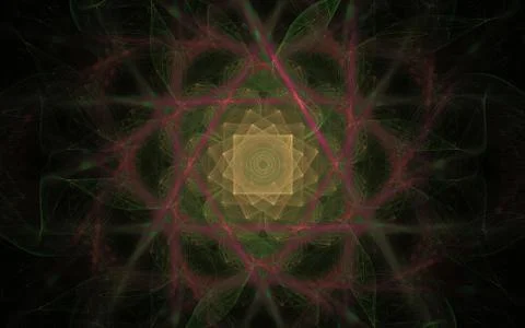 Digital generated image in the form of abstract geometric shapes of various s Stock Illustration