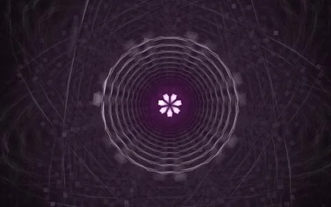 Digital generated image in the form of abstract geometric shapes of various s Stock Illustration