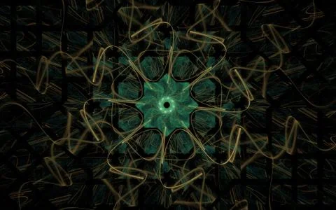 Digital generated image in the form of abstract geometric shapes of various s Stock Illustration