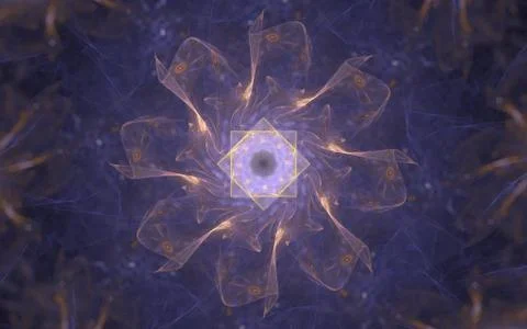 Digital generated image in the form of abstract geometric shapes of various s Stock Illustration