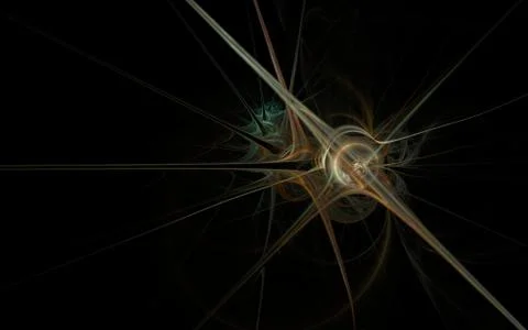 Digital generated image in the form of abstract geometric shapes of various s Stock Illustration