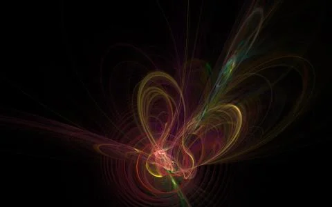 Digital generated image in the form of abstract geometric shapes of various s Stock Illustration