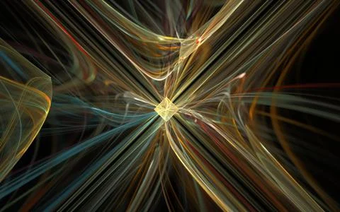 Digital generated image in the form of abstract geometric shapes of various s Stock Illustration