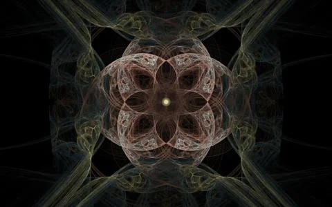 Digital generated image in the form of abstract geometric shapes of various s Stock Illustration