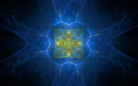 Digital generated image in the form of abstract geometric shapes of various s Stock Illustration