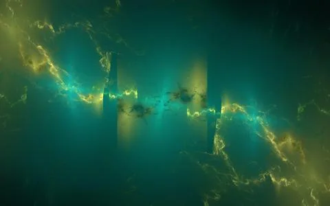 Digital generated image in the form of abstract geometric shapes of various s Illustrazione stock