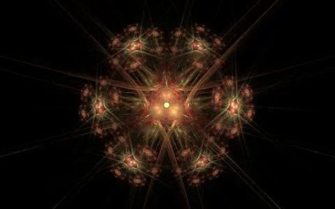 Digital generated image in the form of abstract geometric shapes of various s Illustrazione stock