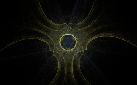 Digital generated image in the form of abstract geometric shapes of various s Stock Illustration