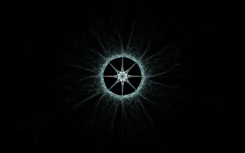 Digital generated image in the form of abstract geometric shapes of various s Stock Illustration