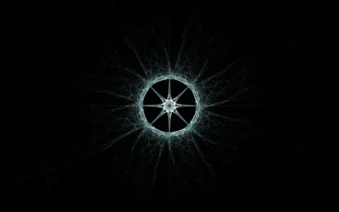 Digital generated image in the form of abstract geometric shapes of various s Stock Illustration