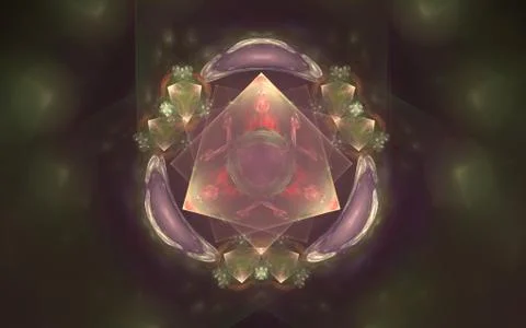 Digital generated image in the form of abstract geometric shapes of various s Stock Illustration