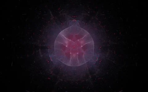 Digital generated image in the form of abstract geometric shapes of various s Stock Illustration