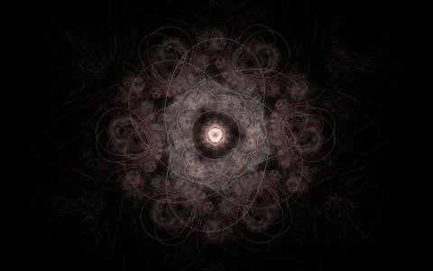 Digital generated image in the form of abstract geometric shapes of various s Stock Illustration