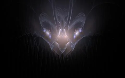 Digital generated image in the form of abstract geometric shapes of various s Stock Illustration