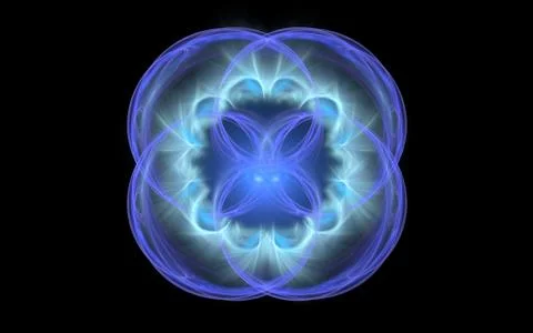 Digital generated image in the form of abstract geometric shapes of various s Stock Illustration