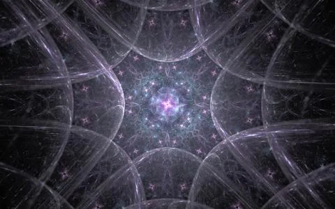 Digital generated image in the form of abstract geometric shapes of various s Stock Illustration