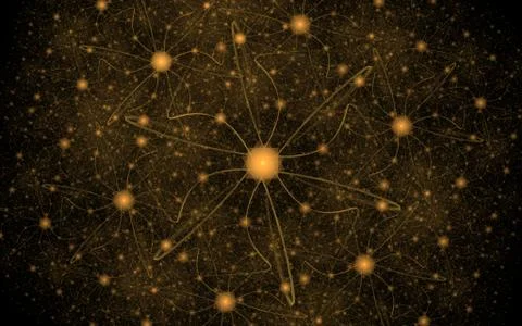 Digital generated image in the form of abstract geometric shapes of various s Stock Illustration