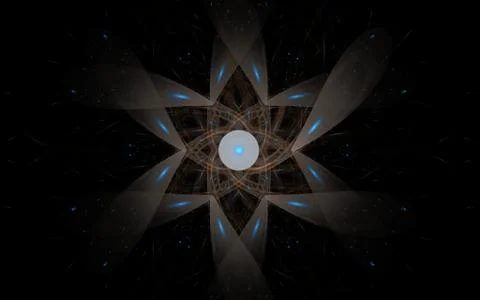 Digital generated image in the form of abstract geometric shapes of various s Stock Illustration