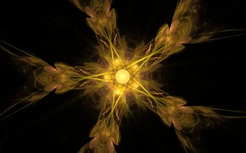 Digital generated image in the form of abstract geometric shapes of various s Stock Illustration