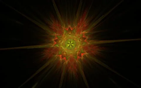 Digital generated image in the form of abstract geometric shapes of various s Stock Illustration