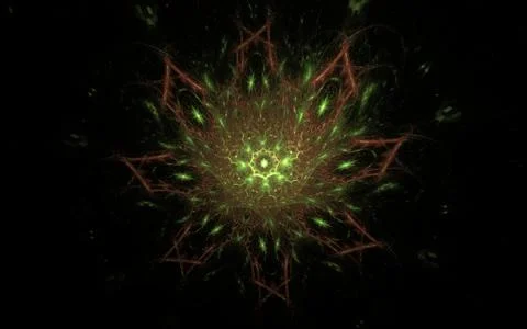 Digital generated image in the form of abstract geometric shapes of various s Stock Illustration