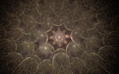 Digital generated image in the form of abstract geometric shapes of various s Stock Illustration